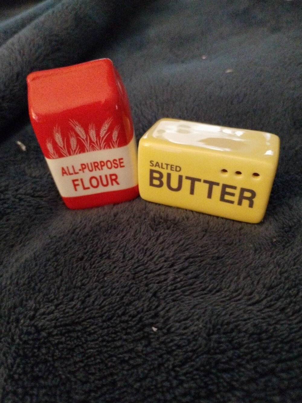 All purpose flour & butter,salt & pepper shakers
